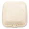 Boardwalk Bagasse PFAS-Free Food Containers, 1-Compartment, 6 x 6 x 3.19, White, Bamboo/Sugarcane, 500PK HL-66BW-NPFA - alternate 6